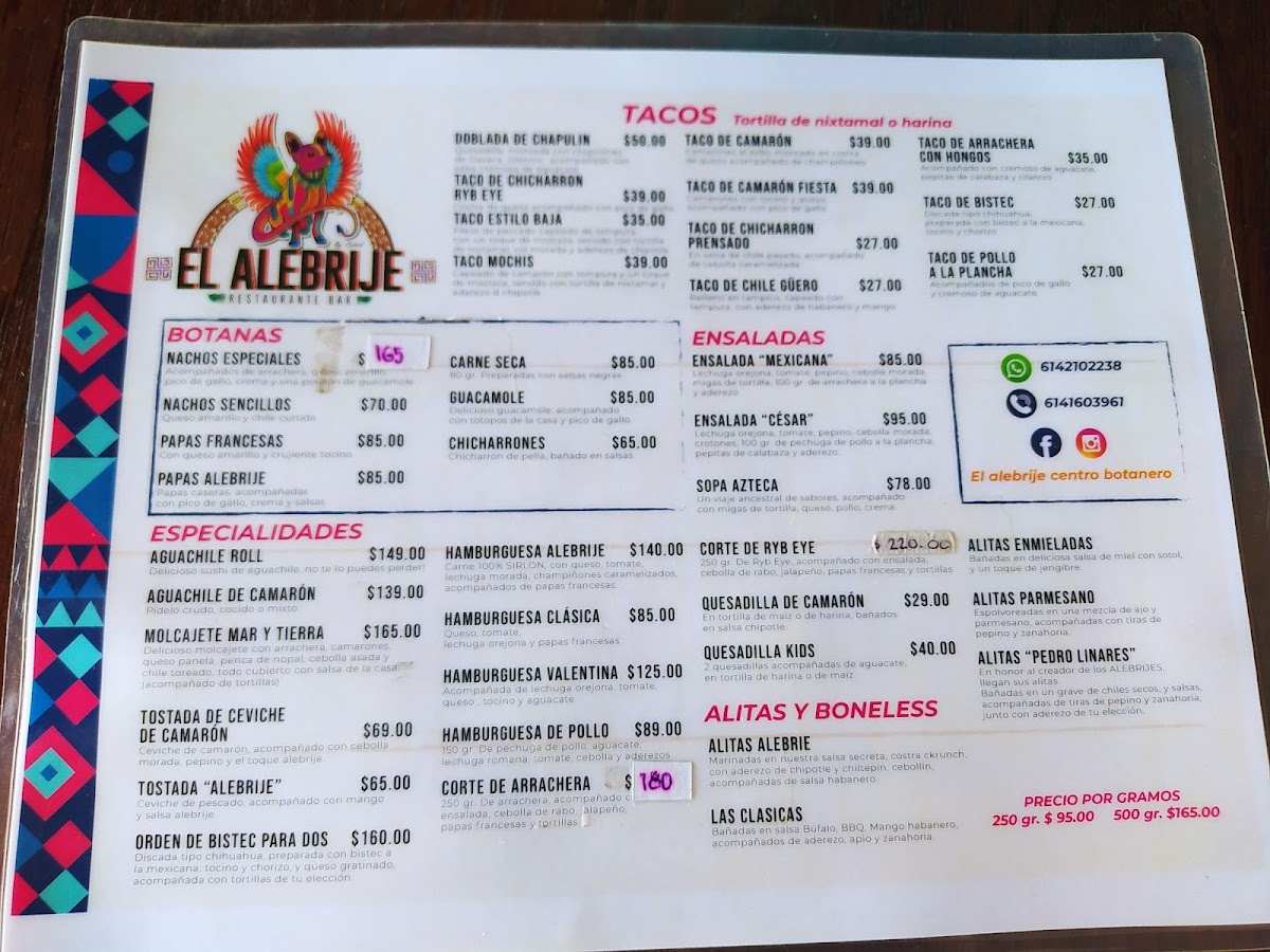 El Alebrije Chihuahua Menu - Image 6